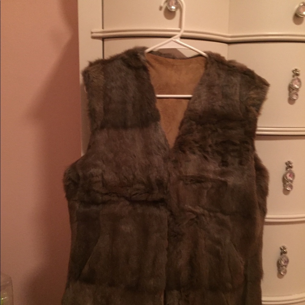 Authentic Fur Vest 32-33” length Custom Made